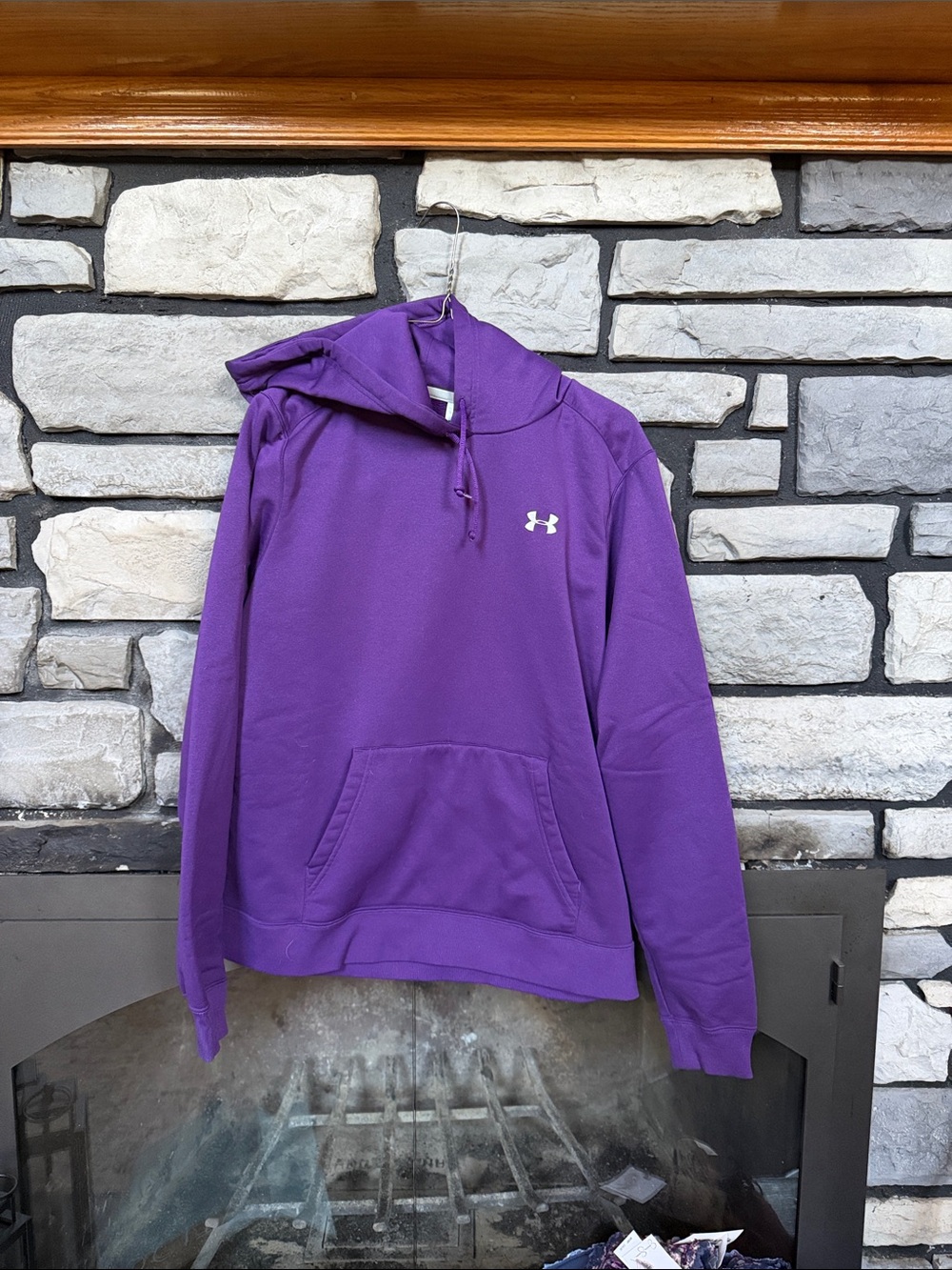 Under Armour Purple Pullover Hoodie with Logo